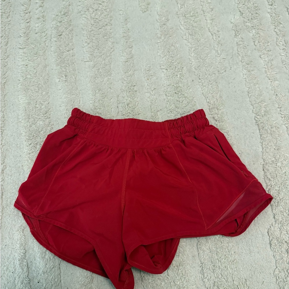 Women's Red Athletic Shorts